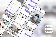Social Communication App UI Kit | UI Kits and Libraries ~ Creative Market