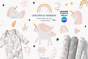 Pink Unicorn and Rainbow for kids, an Animal Illustration by polikarpovaart (Thumbnail 1 of 11)