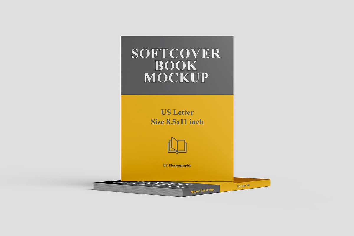 Softcover Book Mockup US letter, a Books & Magazine Mockup by Illusiongraphic (Photo 11 of 18)