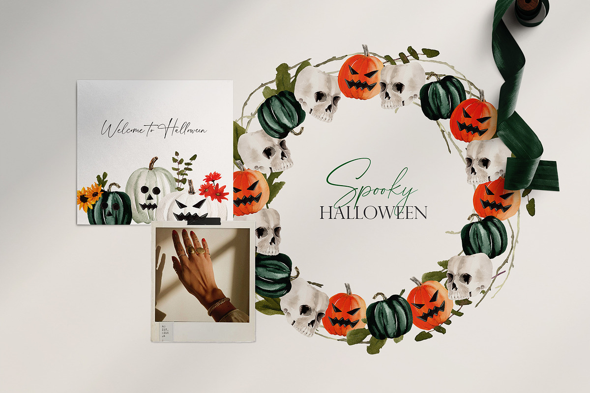 Watercolor flower - Spooky Halloween, an Illustration by Beigetime (Photo 6 of 9)