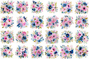 Pastel floral clipart set, an Object Illustration by DreamCafeArt (Thumbnail 3 of 6)