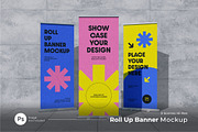 Roll Up Banner Mockup, a Mockup by Rahardi Creative (Thumbnail 1 of 4)