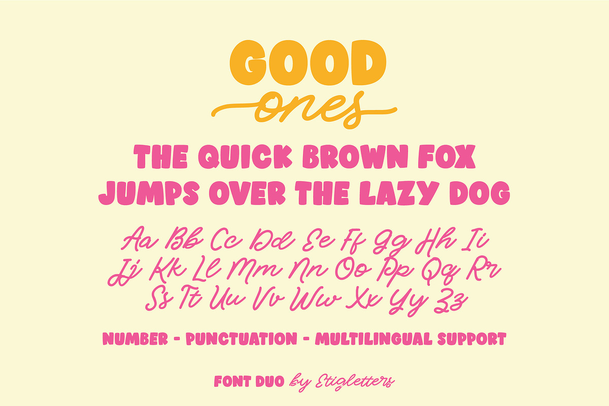 Good Ones Font Duo, a Sans Serif Font by etigletters (Photo 8 of 9)