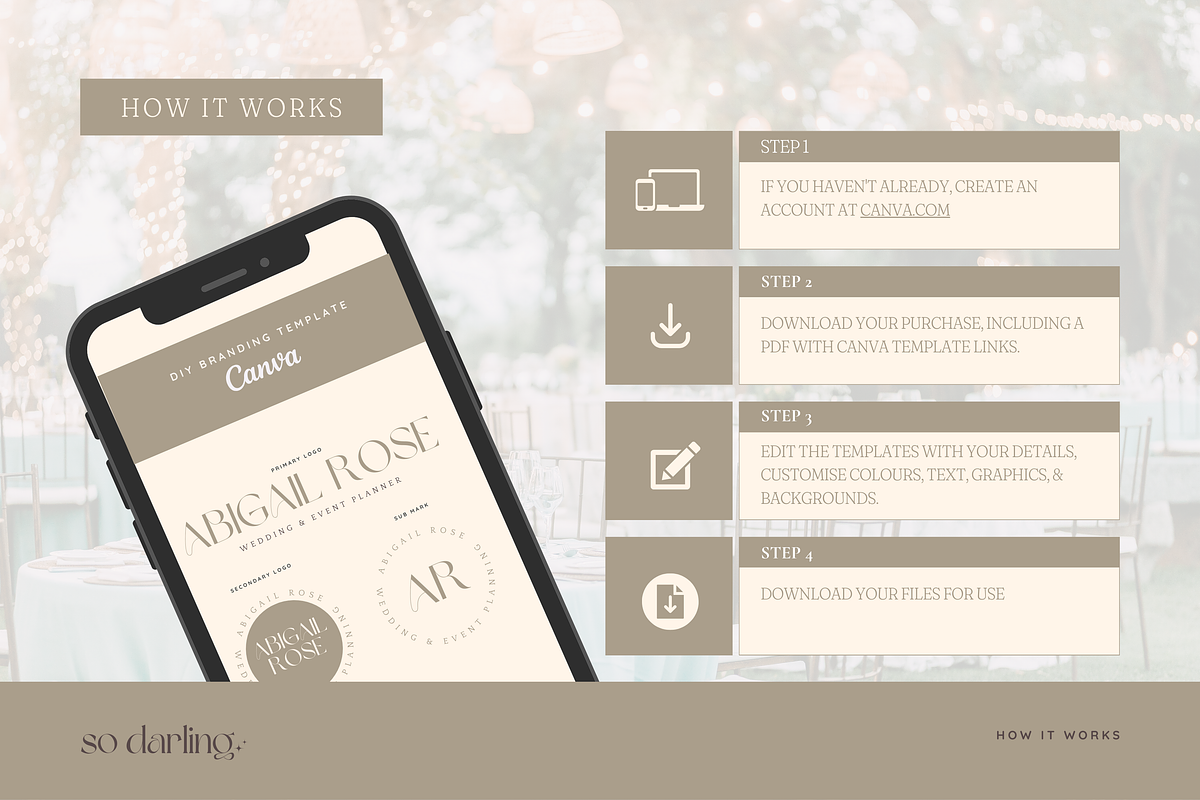 Canva - Wedding Planner Logo, a Branding & Logo Template by So Darling Studio (Photo 2 of 6)