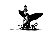 Whale Tail Lighthouse Bundle, an Object Illustration by yasushie (Thumbnail 29 of 31)
