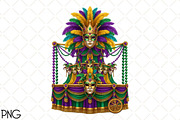 Mardi Gras Sublimation Design, an Illustration by Black Bird Studio (Thumbnail 1 of 3)