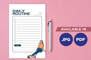 Daily Routine Planner For Print