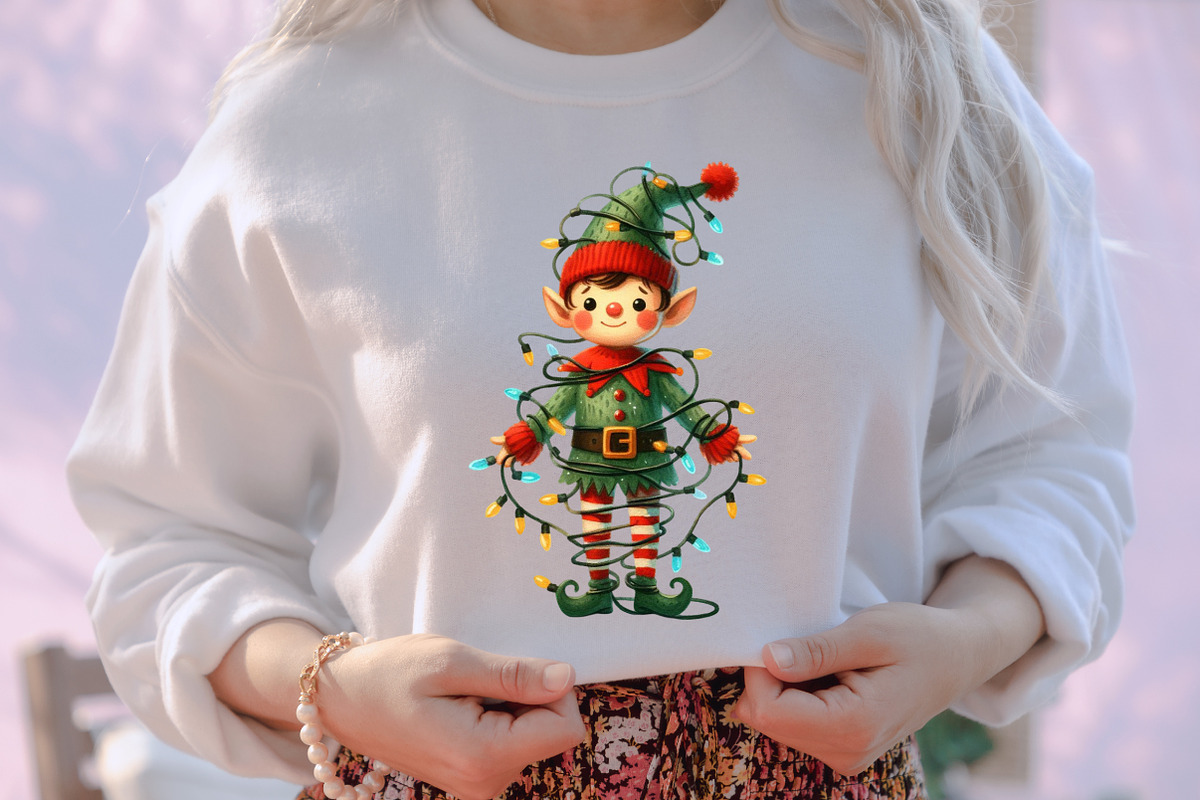 Christmas Funny Elf Clipart, an Illustration by designcity5 (Photo 5 of 5)