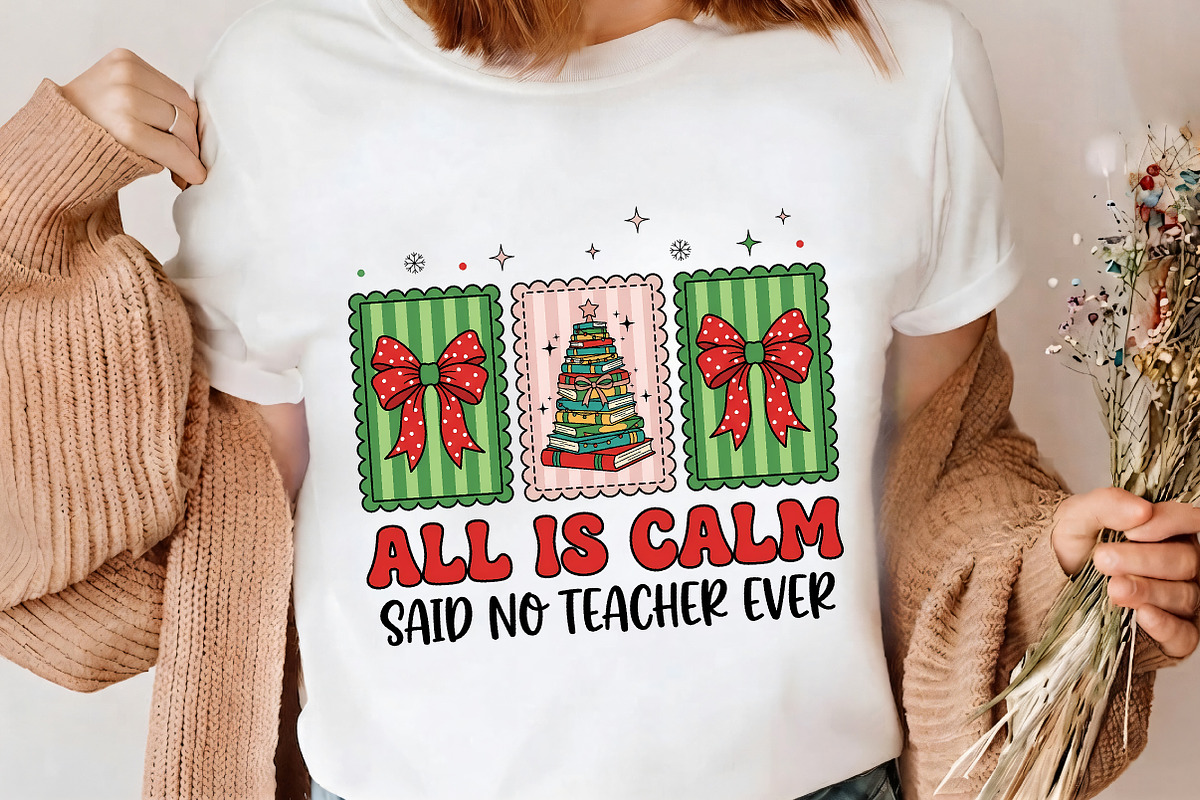 All Is Calm Said No Teacher PNG Art, a Seasonal Illustration by CrexoraLab (Photo 4 of 4)