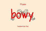 Bowy — A Playful Handwritten Font, a Handwritten Font by BiancaXavier (Thumbnail 1 of 7)