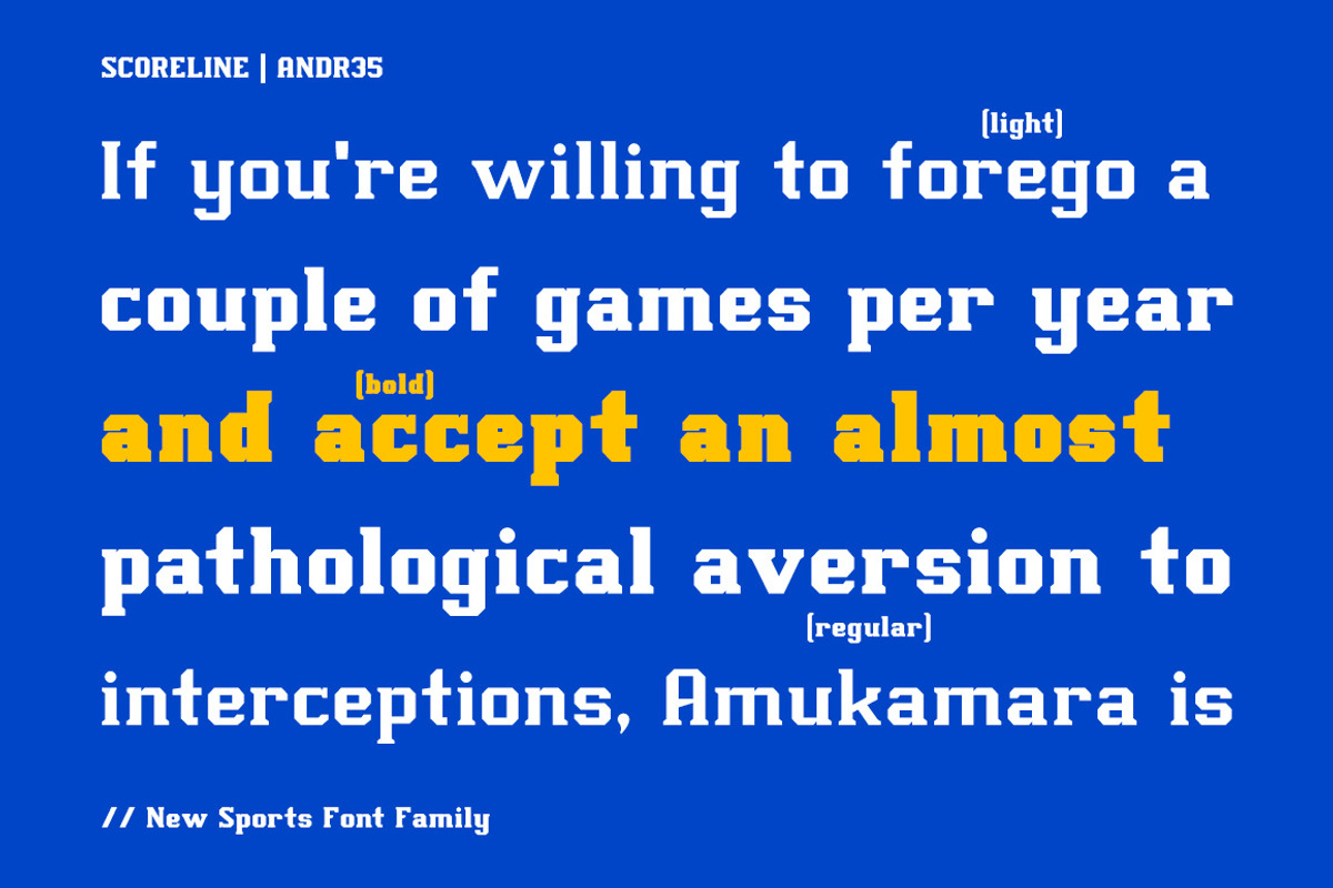Scoreline Sports Font Family, a Slab Serif Font by ANDR35 (Photo 2 of 9)