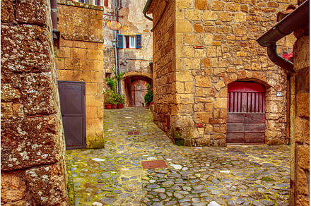 Sorano city street, an Architecture Photo by Nature and travel