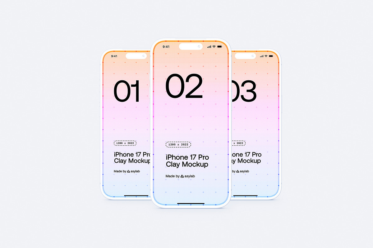 iPhone 17 Pro Clay - 24 Mockups, an iPhone Mockup by Asylab (Photo 16 of 61)