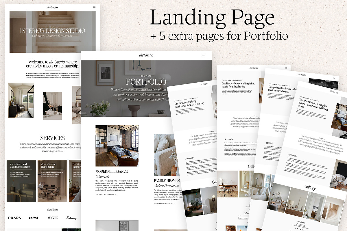 Wix Interior Designer Template, a Wix Template by Pastel Flush Studio (Photo 3 of 7)
