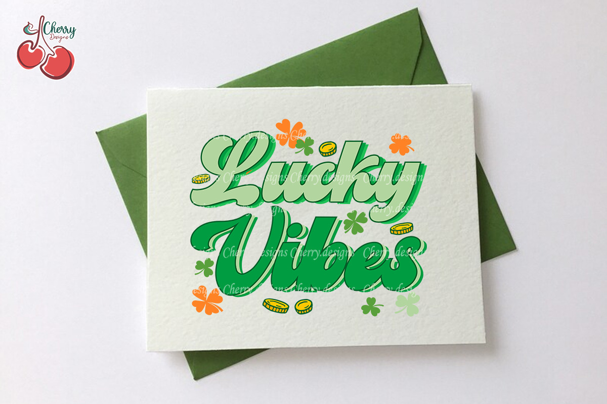 Lucky Vibes Shamrock St Patricks SVG, a Graphic by Cherry.designs (Photo 3 of 4)