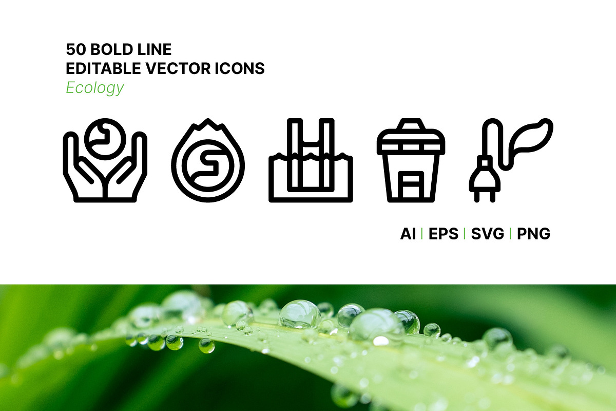 50 Ecology Icons, an Outline Icon by Side Project (Photo 1 of 7)