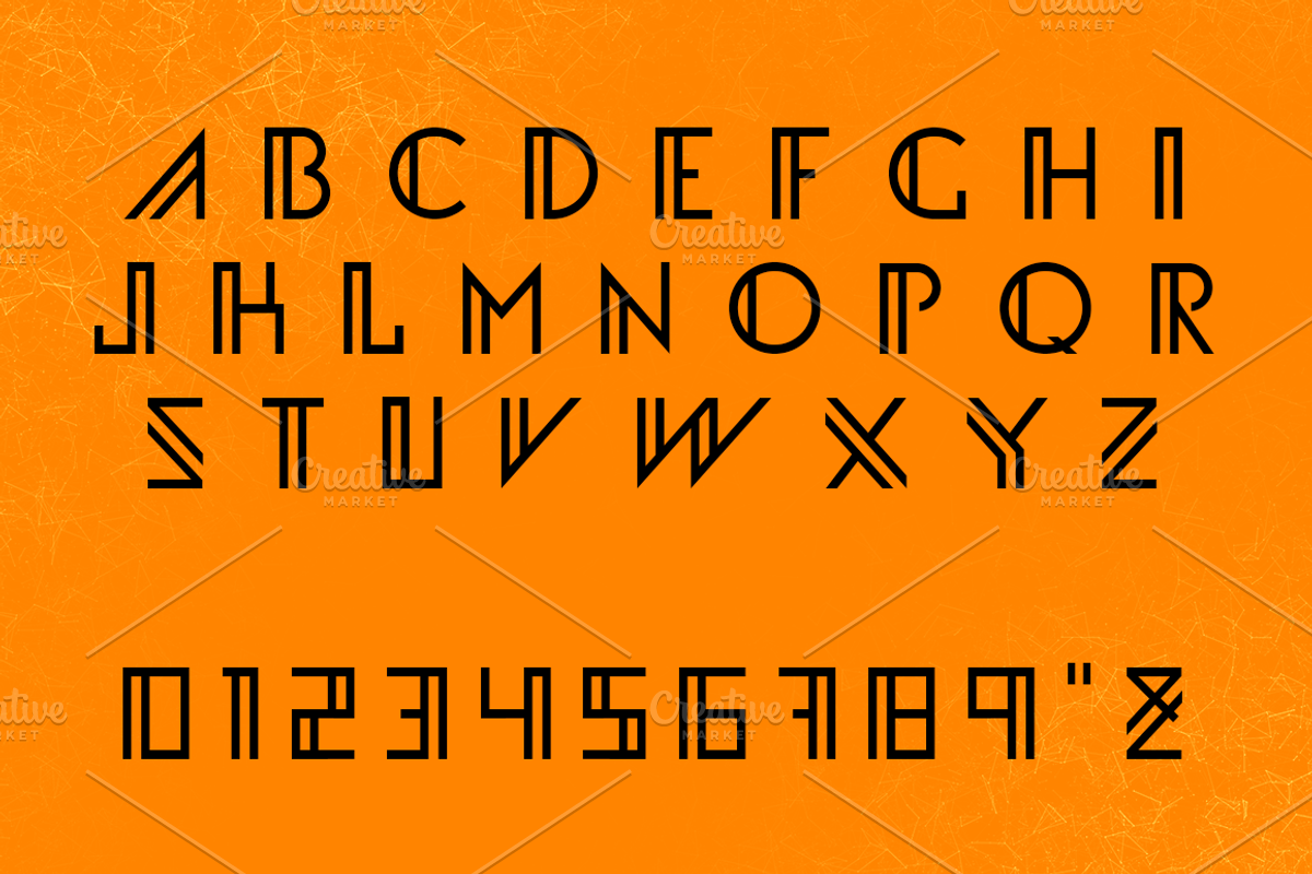 Infinity Geometric Font preview 2