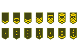 Military Badge Insignia Green Symbol, an Object Illustration by Gentle Studio