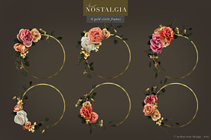 Nostalgia Rose Floral Clip Art