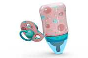 Baby Bottle and Pacifier Vol2 Mockup, a Product Mockup by PixelMockup (Thumbnail 9 of 17)