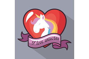 I Love Unicorns Design