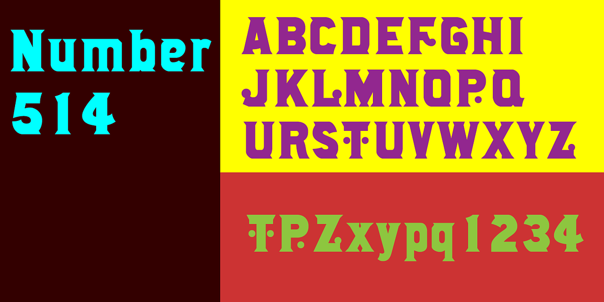 Number514, a Serif Font by Wooden Type Fonts (Photo 5 of 5)