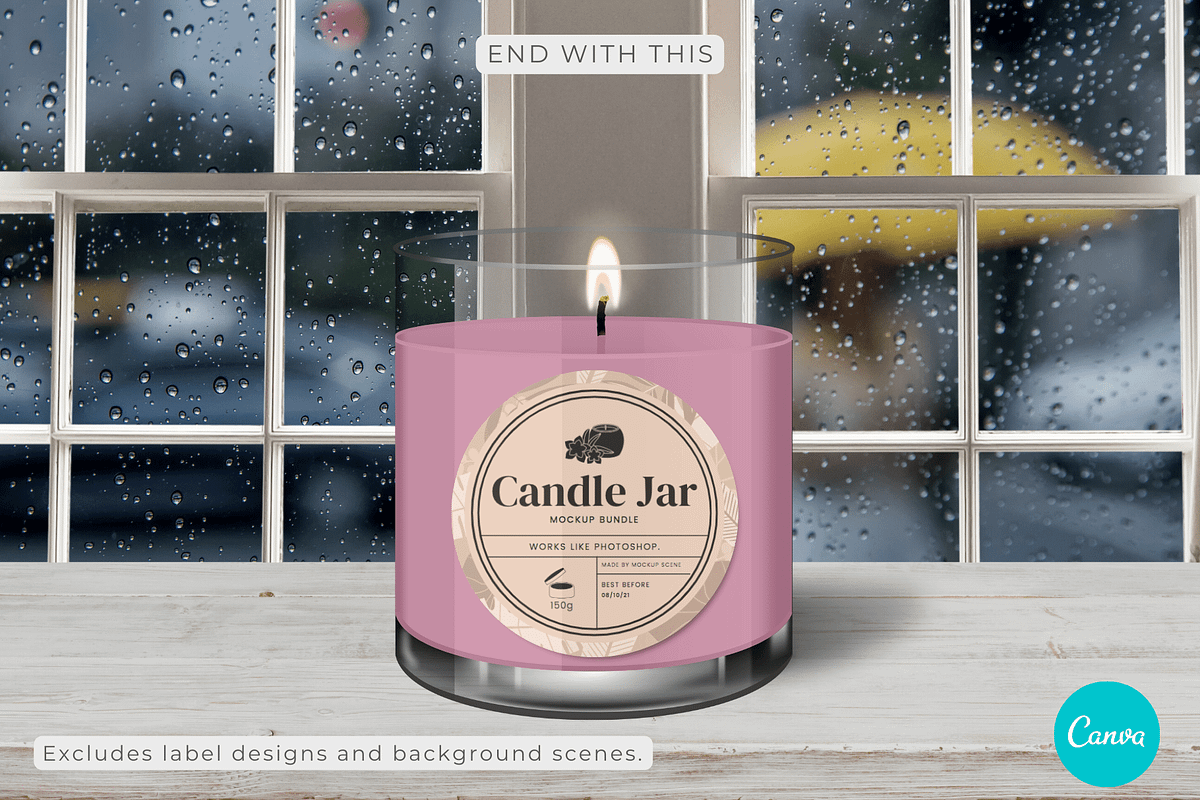 Candle Jar Mockup for Canva, a Household Mockup by Mockup Scene (Photo 18 of 22)