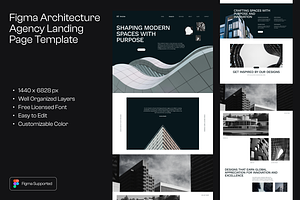 Figma Architecture Firm Landing Page, a Landing Page Template by Musara