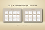 2025 CALENDAR CANVA TEMPLATE, a Stationery Template by The Little Lily Studio (Thumbnail 2 of 5)