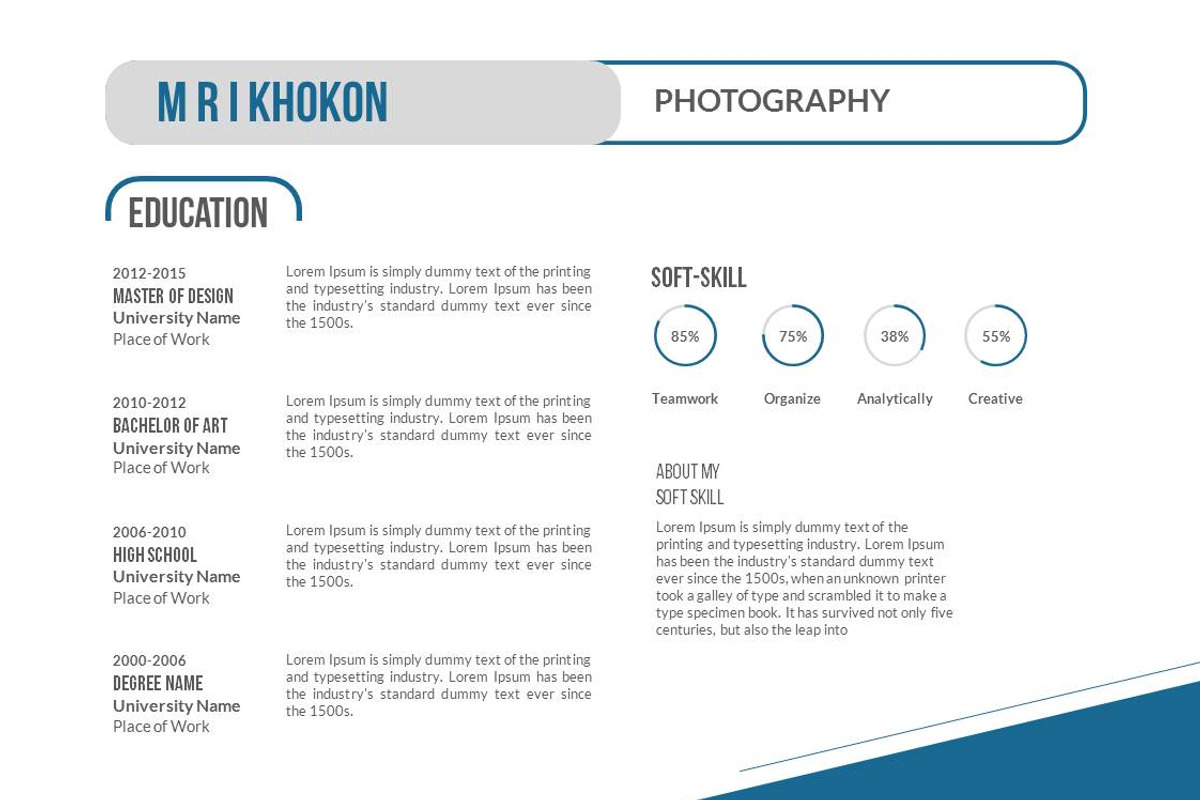 Photography CV PowerPoint Templates, a Presentation Template by MRI STUDIO (Photo 5 of 13)