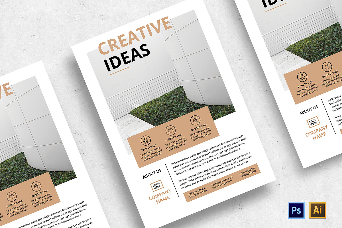 Minimal Flyer Bundle, Word Flyer, a Flyer Template by SmmrDesign (Photo 7 of 8)