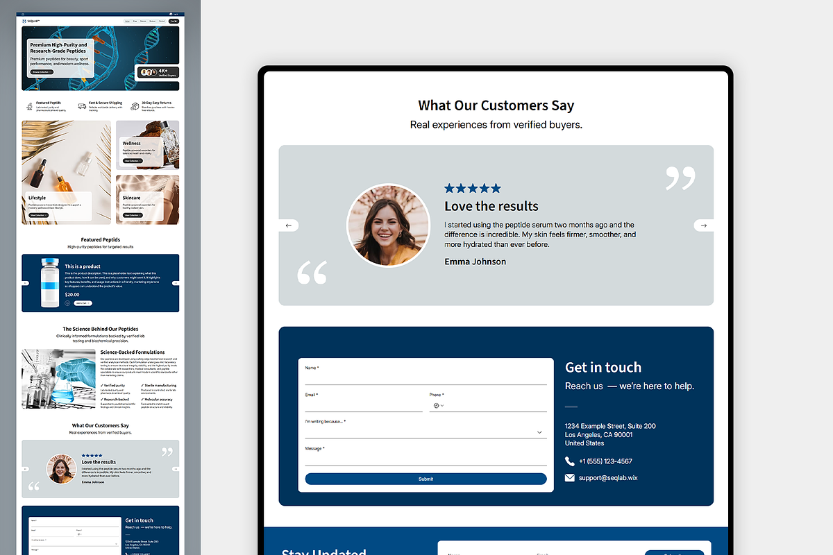 Peptide / Serum - Wix Studio Website, a Wix Template by Kitteeh (Photo 4 of 13)