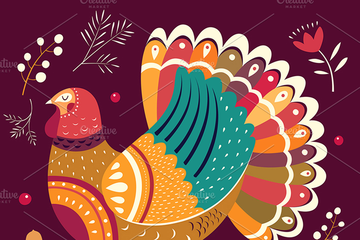 Thanksgiving day, a Decorative Illustration by MoleskoStudio (Photo 5 of 7)
