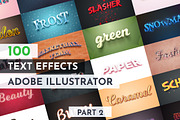 100 Vector Text Effects | Part 2, a Layer Style Add-On by rwgusev (Thumbnail 1 of 11)