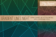 Gradient Fine Line Night 8 Patterns, a Pattern Graphic by Pip Sweet (Thumbnail 1 of 2)