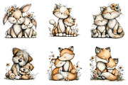 Whimsical Father's Day Animals PNG, an Illustration by SinaCreation (Thumbnail 2 of 9)