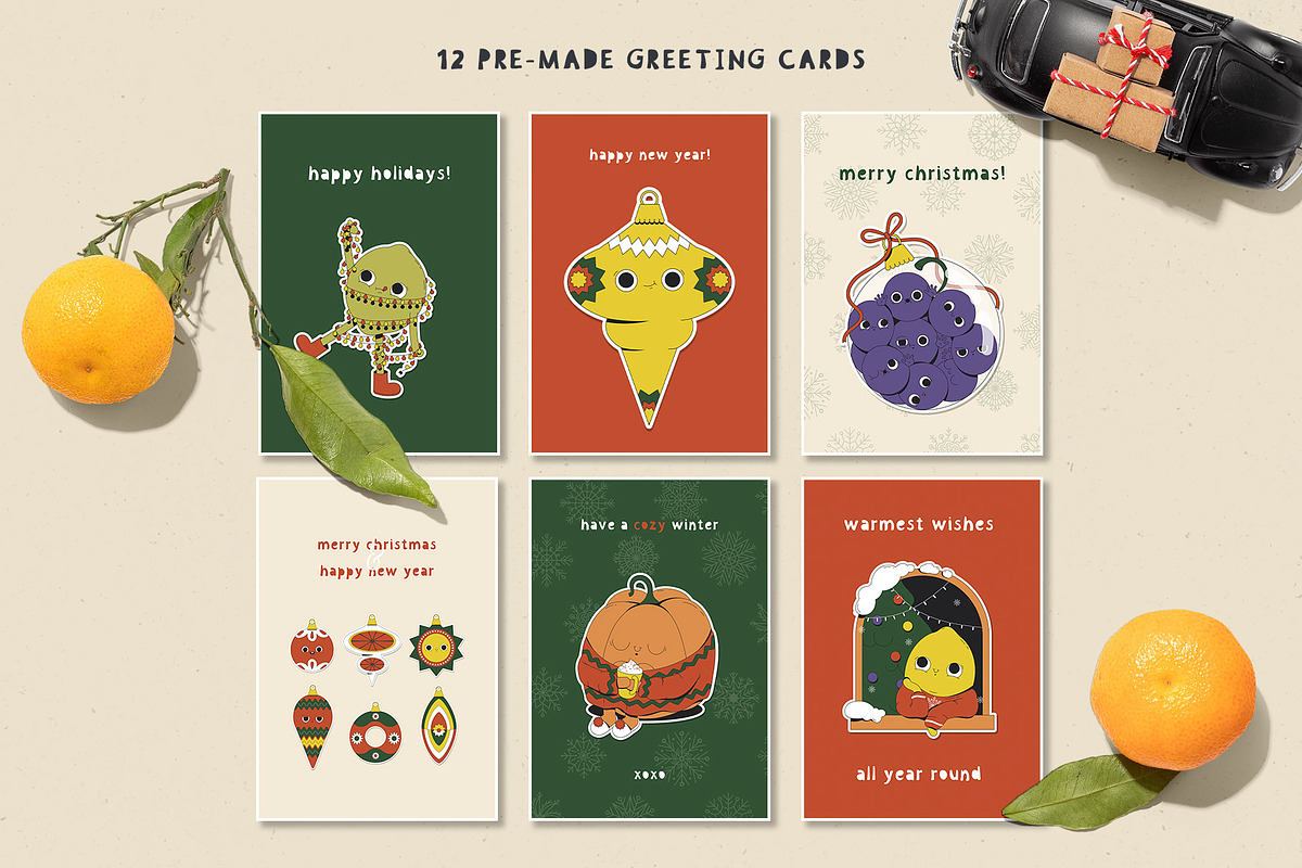 Winter Characters Illustration set, a Seasonal Illustration by marmarina (Photo 4 of 12)