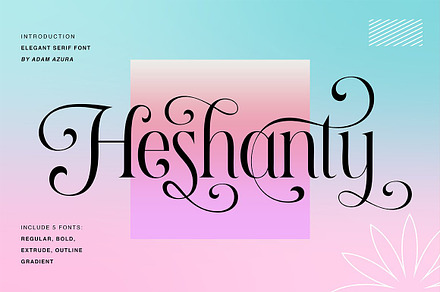Heshanty 50% Discount, a Serif Font by Adam Azura
