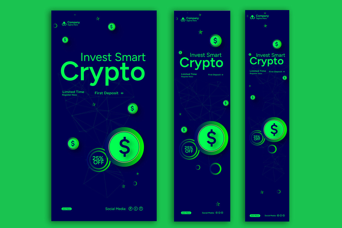 Cryptocurrency Web Banner, an UI Kit Template by CreativeShaper (Photo 3 of 4)
