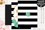 Mint and Gold Bridal Shower, an Invitation Template by Blush Roses Print (Thumbnail 2 of 2)