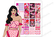 Galentines Stickers 2,25x1,5, a Stationery Template by GlamArtZhanna (Thumbnail 3 of 6)