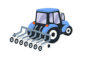 Farm tractors, agriculture machines, a Transportation Illustration by Good Studio (Thumbnail 3 of 7)