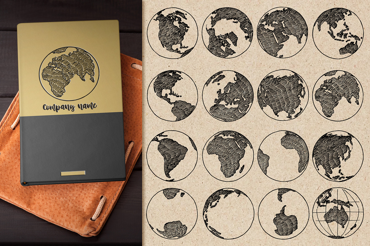 World globe sketch. Earth in hands, an Object Graphic by Live line (Photo 2 of 5)