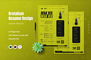 Brutalism Resume, a Resume Template by Fannan Studio (Thumbnail 1 of 2)