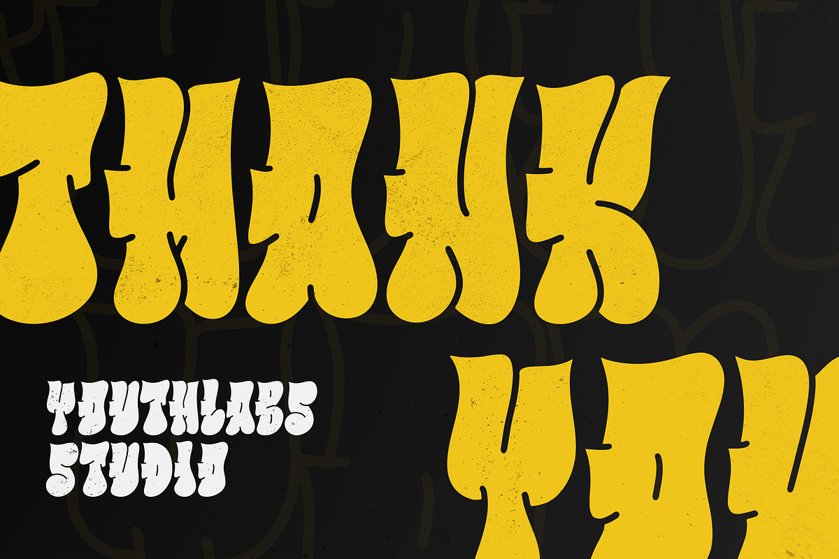 Fiuzz - Bold Bubble Graffiti Font, a Handwritten Font by Youthlabs Studio (Photo 14 of 14)