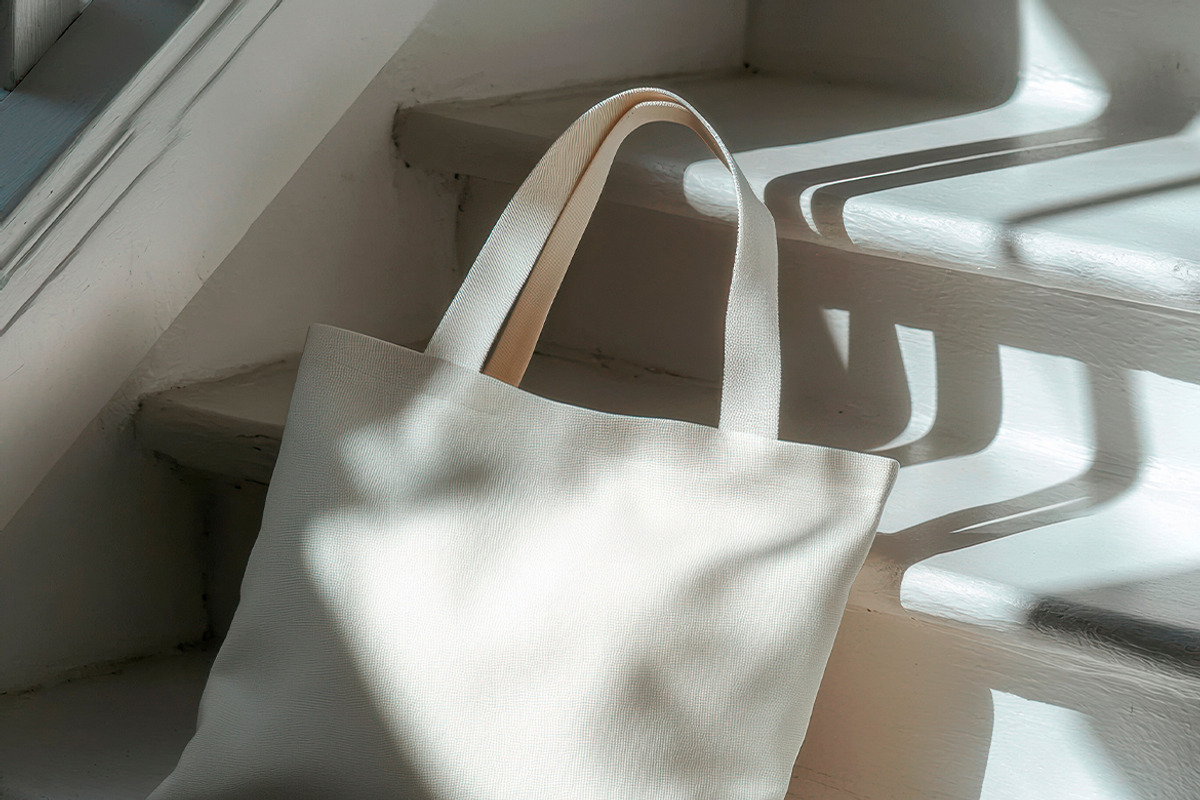 Canvas Tote Bag Mockup with Shadow, a Merchandise Mockup by Mego-studio (Photo 2 of 3)
