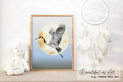 Elegant Watercolor Cranes, an Animal Illustration by Dazzling Art Boutique (Thumbnail 5 of 5)