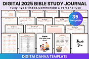 Digital 2025 Bible Study Journal, a Stationery Template by Shumaya (Thumbnail 1 of 6)