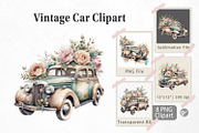 Vintage Car Clipart, a Graphic by Artnoy (Thumbnail 1 of 5)