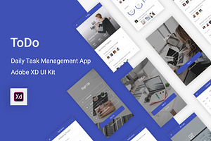 Daily Task Management Adobe XD App